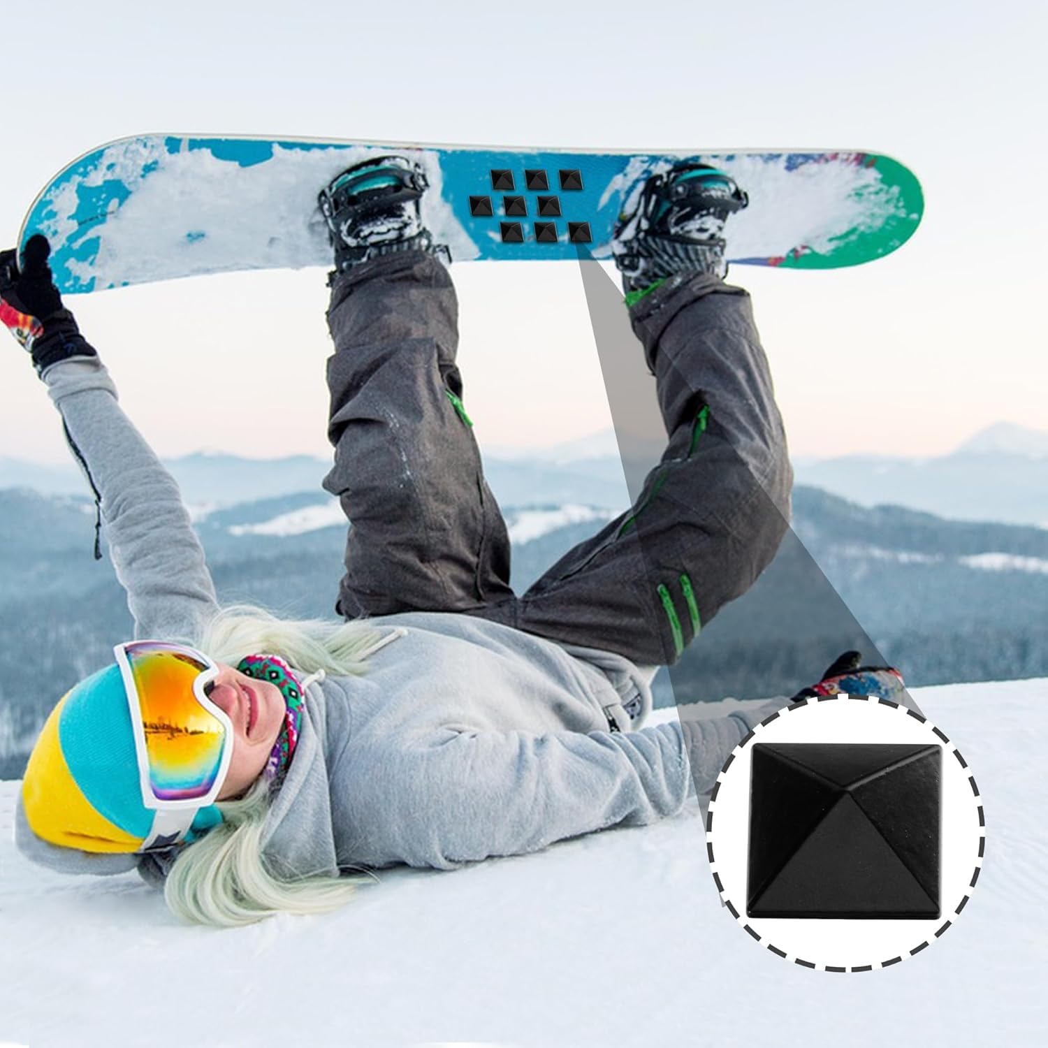 GIONAR Stomp Pad autocollant pour snowboard antidérapant