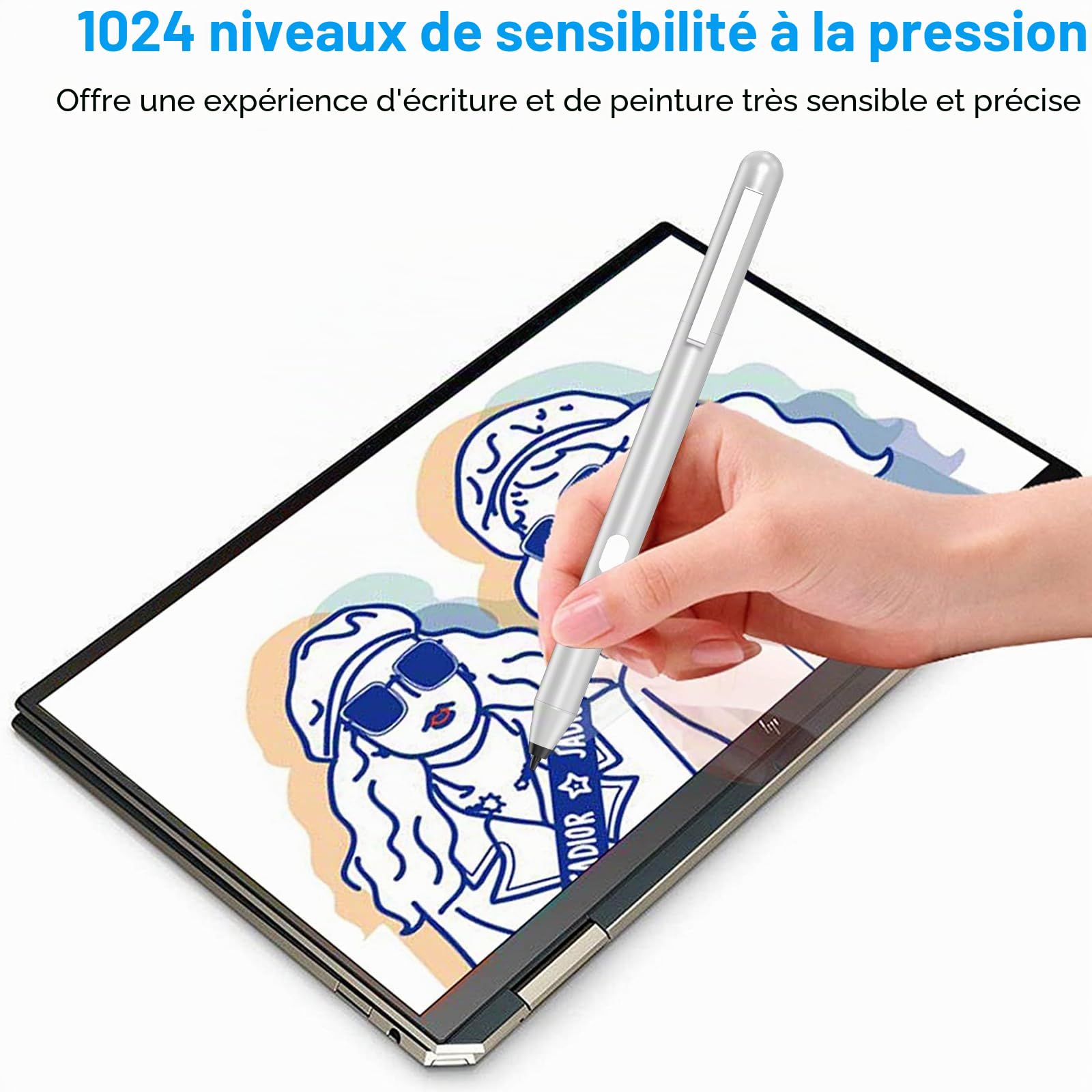 Stylet pour appareils à écran Tactile ASUS, Niveau de Pression 1024 (2500 Heures d'autonomie), Stylet avec ASUS SA203H pour ZenBook et VivoBook Slate
