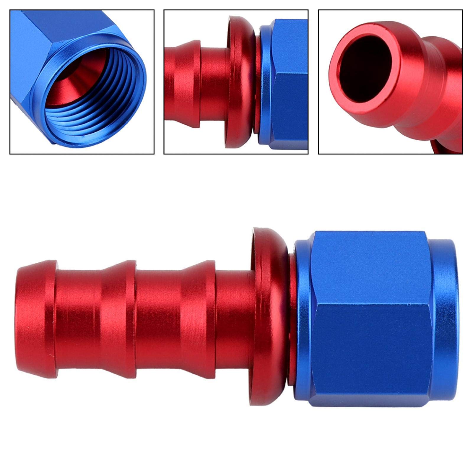 Jeffergarden AN10 Droite 45 90 180 Degrés Push On Twist Lock Huile Gaz Carburant Ligne Tuyau Fin Raccord Mle 70187914