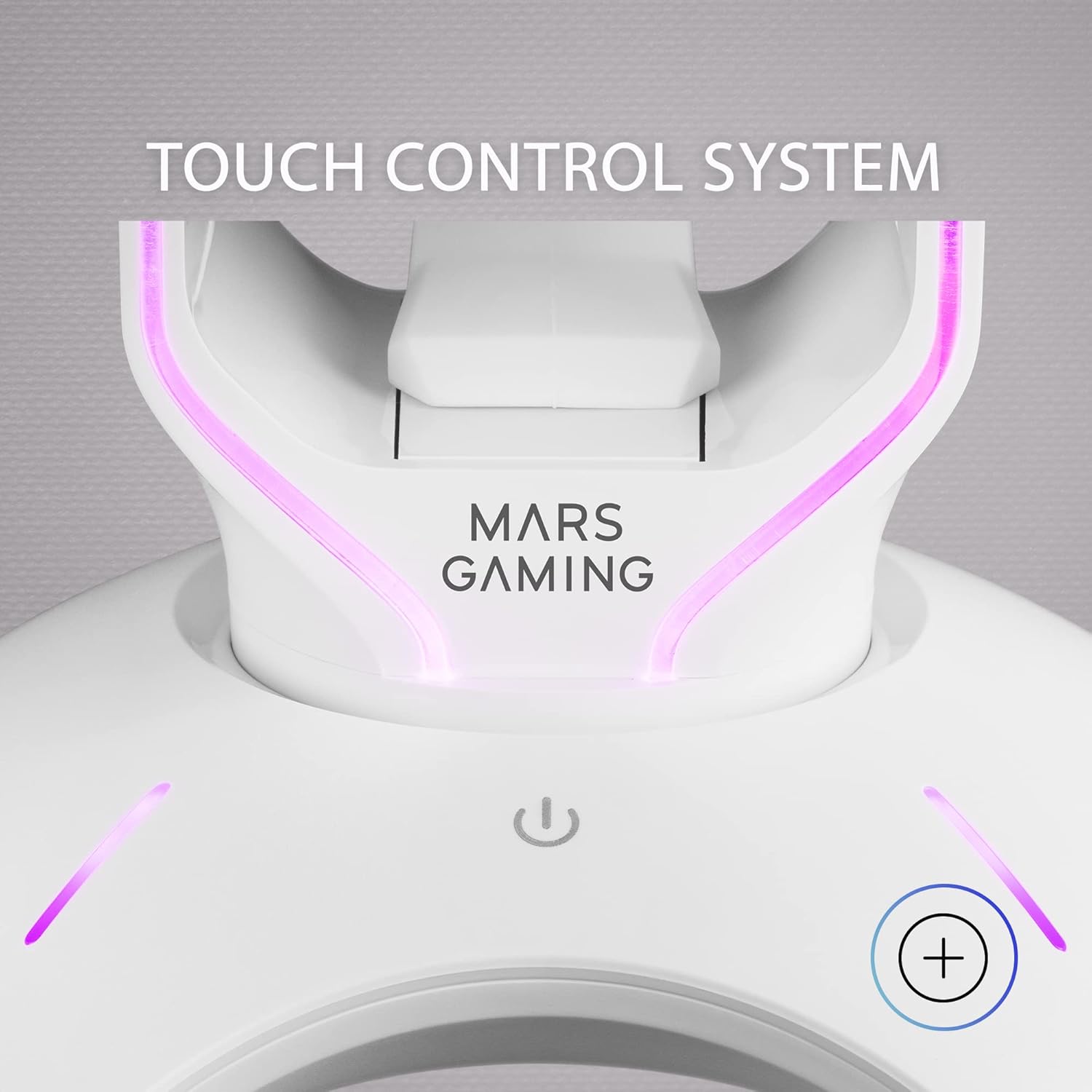 Mars Gaming MHHPROW, Gamer Headset Stand with 2xUSB HUB + Bungee Mouse, White