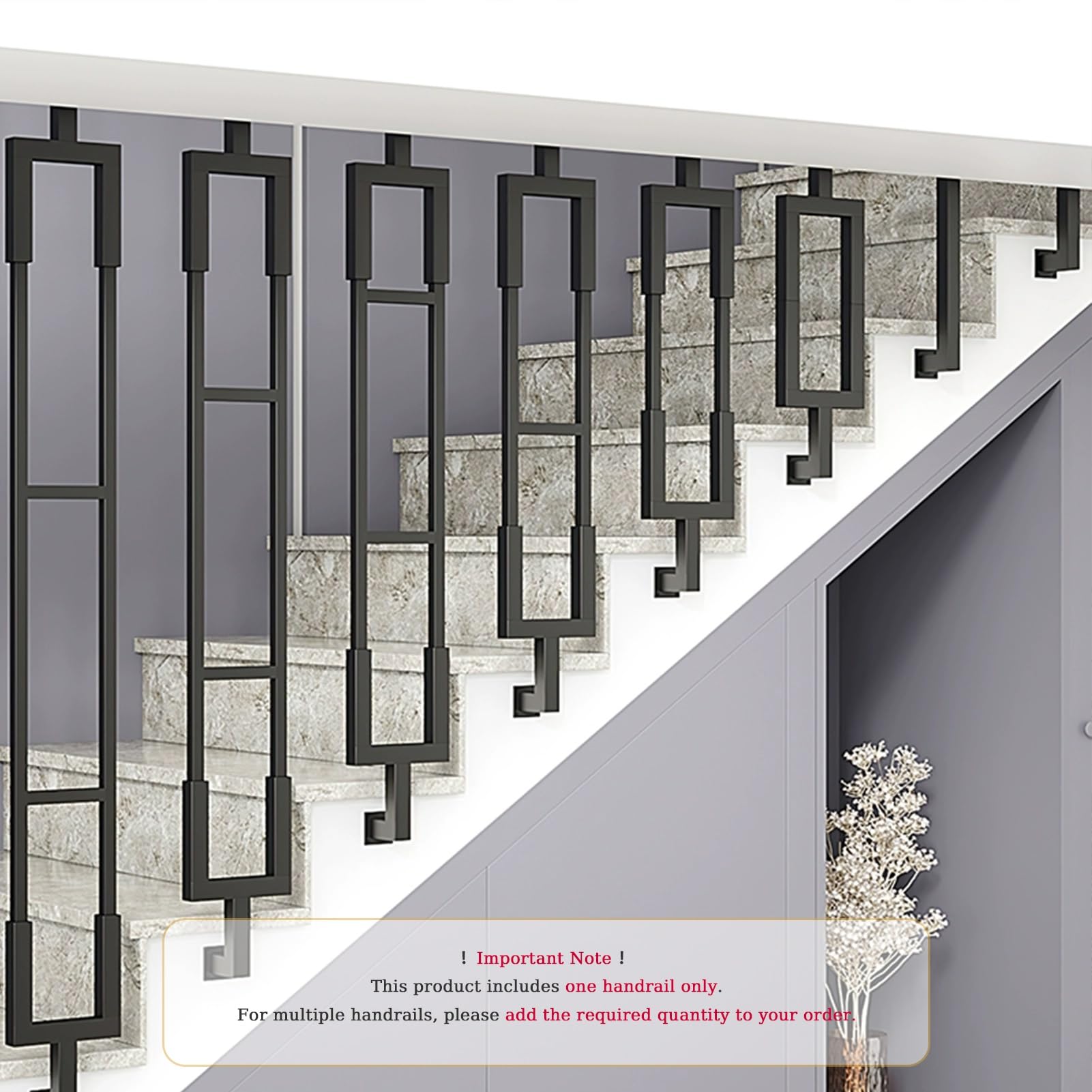 Handlauf für Treppen, L-förmiges Geländer, schwarzes industrielles Eisenrohr, Übergangsgeländer aus Metall, Trennwandsäulen für Zuhause, Absturzsicherung, Geländergeländer (85 cm)
