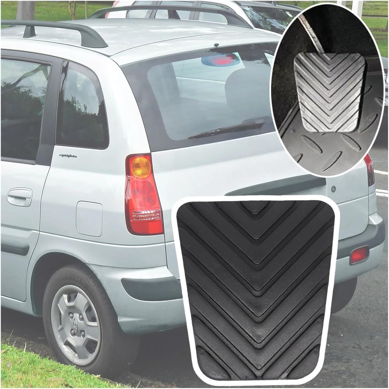 Car Pedal Pads Replacement for Hyundai for Matrix for Lavita FC 2001 2002 2003 2004 2005 2006 2007 2008 2009 2010 Brake Clutch Foot Pedal Pad Cover Accessories Pedal Pad Kit(1Pc)(1Pc)