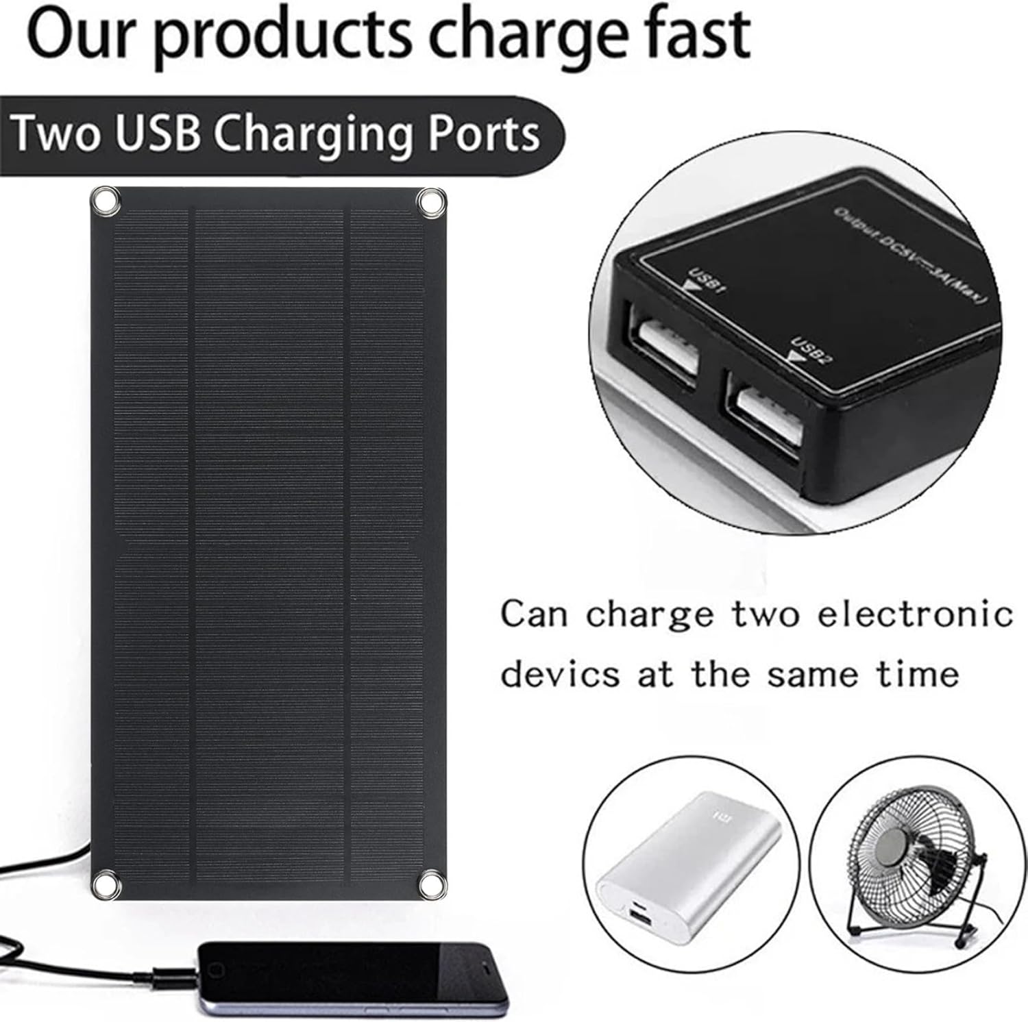 Solar Exhaust Fan IP65 Waterproof 3000RPM Dual Fans USB Cooling Solar Vent Fan 10W Ventilation Exhaust for Shed Chicken Coops Greenhouses Pet House