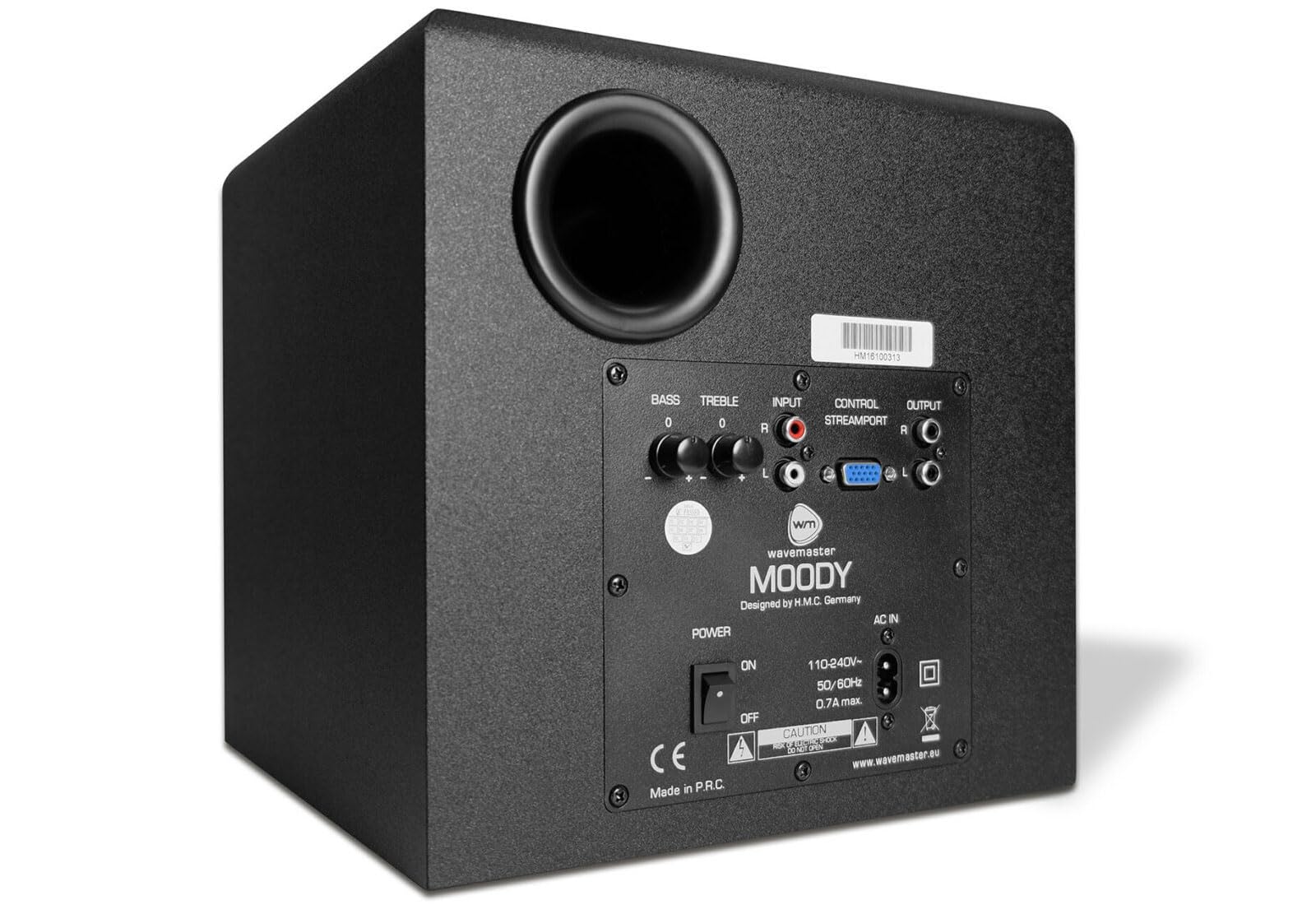Wavemaster MOODY 2.1 Lautsprecher System (65 Watt) Aktiv-Boxen Nutzung für TV/Tablet/Smartphone/PC schwarz (66202)