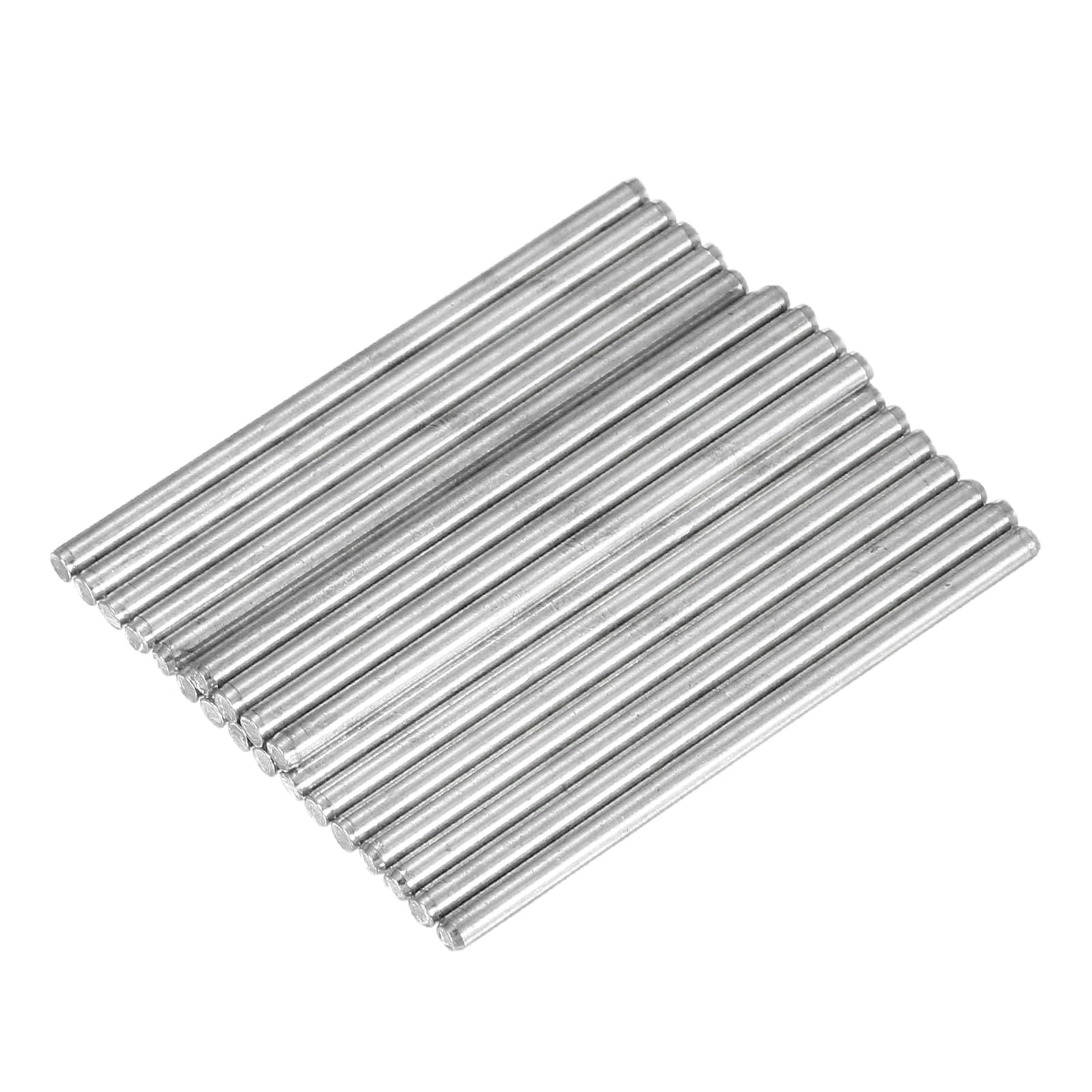 sourcing map 20pcs 3mmx60mm Toys Shaft Round Rod Axles Drive Shaft Silver