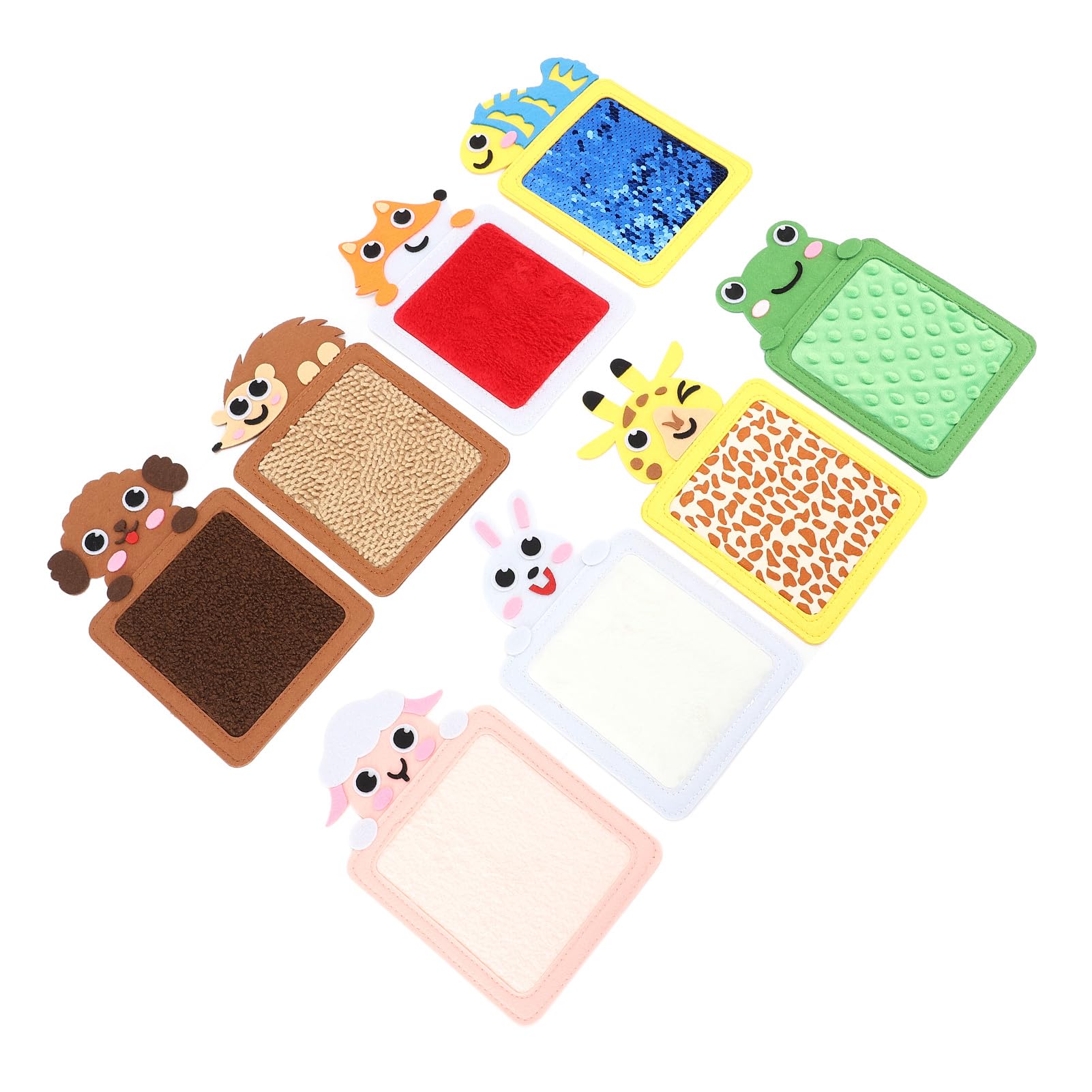 ACOGEDO Sensory Activity Mats Interactive Toy for Children 8pcs Sensory Mats Tactile Wall Panel Assorted Textured Floor Tiles - Image 2