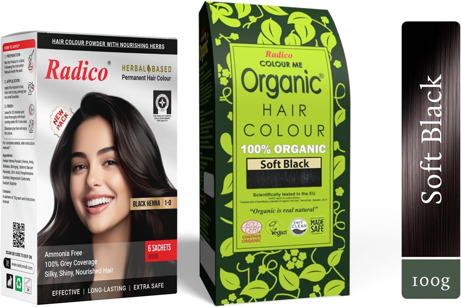 100% Organic Herbal Natural Black Hair Colour