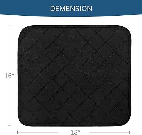 Miniatura 9 de Paquete de 2 almohadillas impermeables para silla de incontinencia antideslizantes, absorbentes, fundas de asiento reutilizables para sillas de