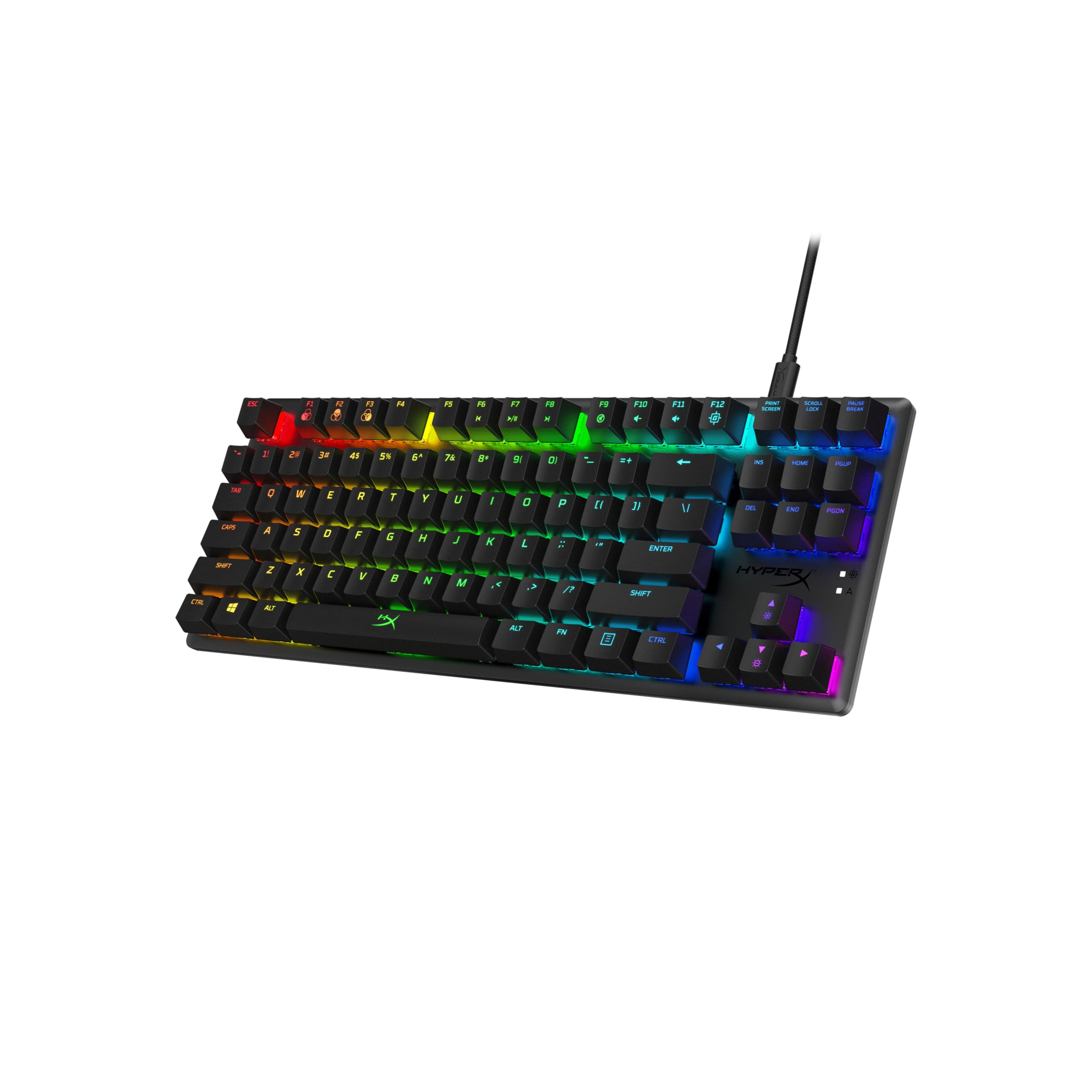 HyperX Alloy Origins Core – Teclado mecánico para videojuegos sin zona numérica – Factor de forma compacto – HyperX Blue – retroiluminación LED RGB (US Layout)