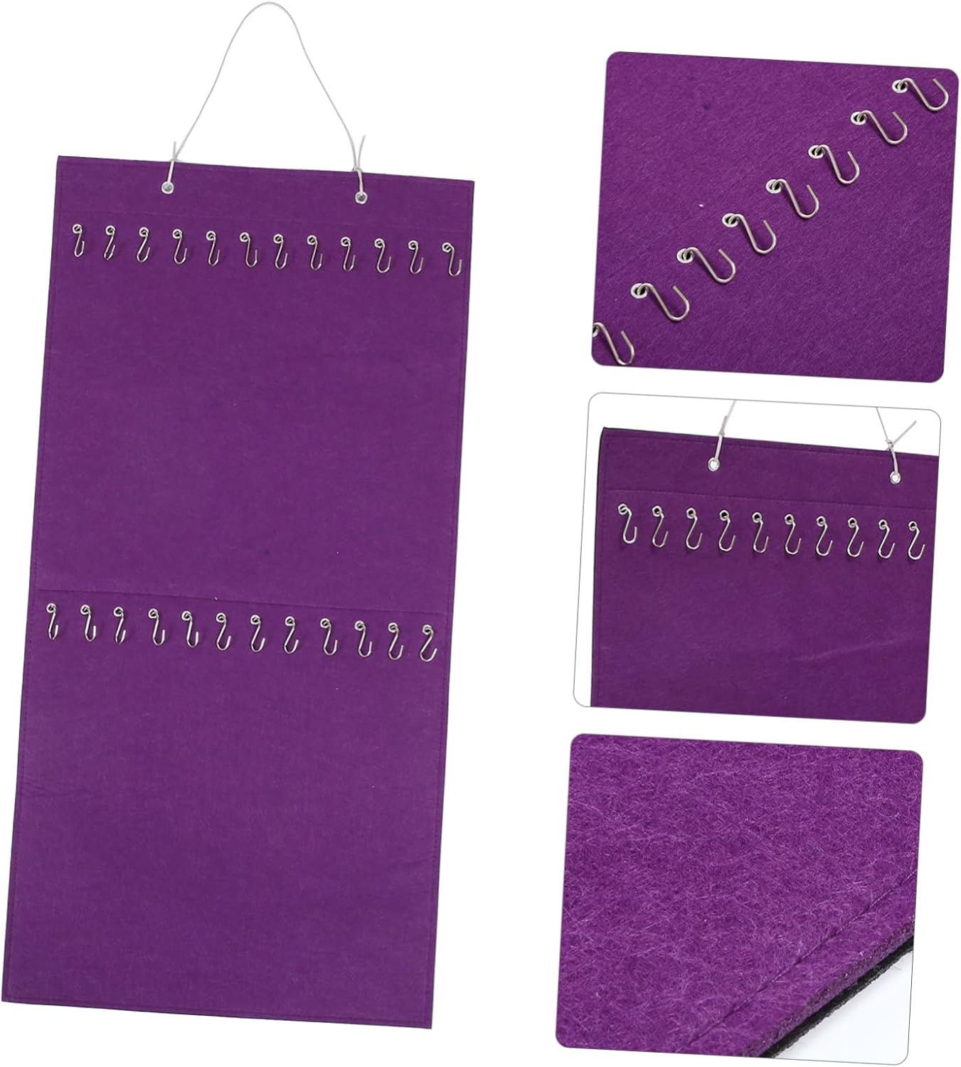 Versatile Felt Storage Pouch with Hooks Hanging Organizer Bag for Home Office and Dorm Use for Jewelry Accessories and Sundries Easy to Clean and Maintain