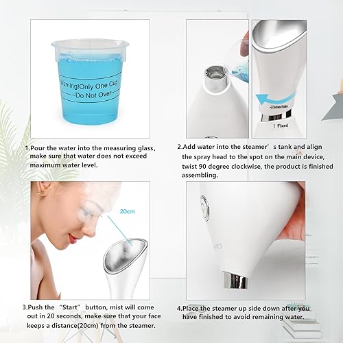 Miniatura 6 de Nano Mist Sprayer Portable Handy Mister Cool Mist Facial Sprayer Hidratante e Hidratante Vapor Power Bank USB Recargable Mini Beauty Skin Care