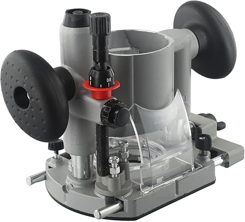 Base de enrutador de inmersión de 2.559 in compatible con máquina de recorte, bloqueo de leva de motor de acero ajustable, bujes de aluminio de