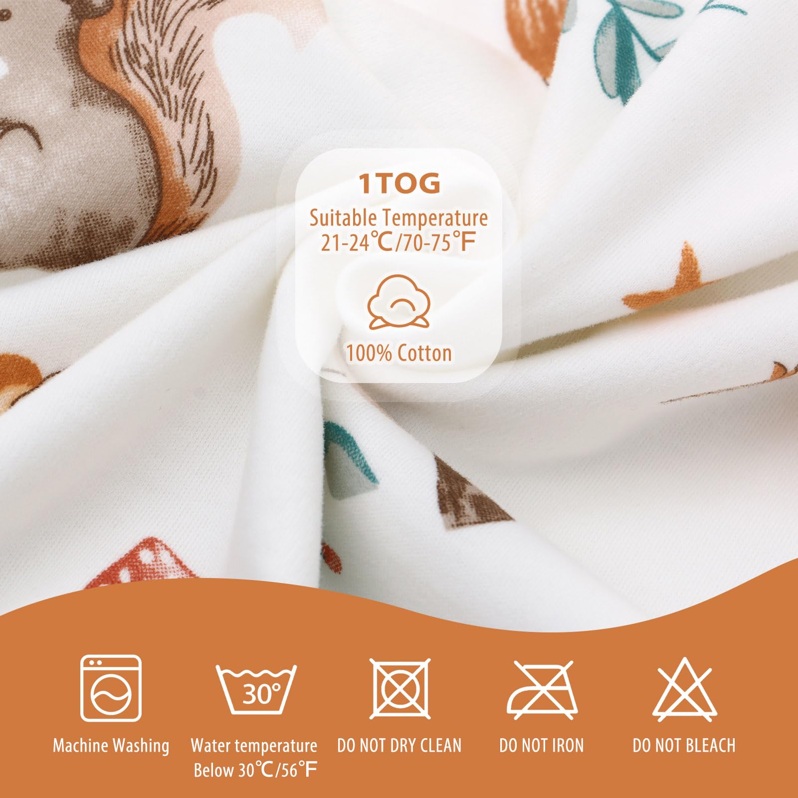 Baby Wearable Blankets with Feet 1.0 TOG Long Sleeves 100% Cotton Wearable Blankets for All Seasons Infant Toddler for Girl Boys 24-36 Months (Unicorn - Image 3