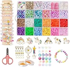 curve creation Bracelet Making Kit for Girls | DIY Jewelry Making Craft Set with Unicorn Charms, Clay Beads & Pendants | Creative Gift & Fun Activity Toy