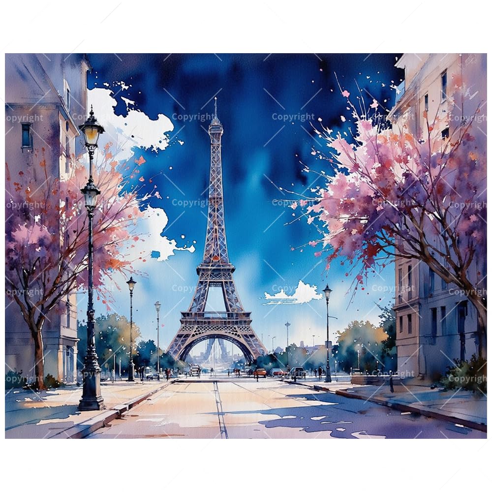 Amazon.co.jp: Paris Paint by Numbers Kit 大人用 - DIY エッフェル塔