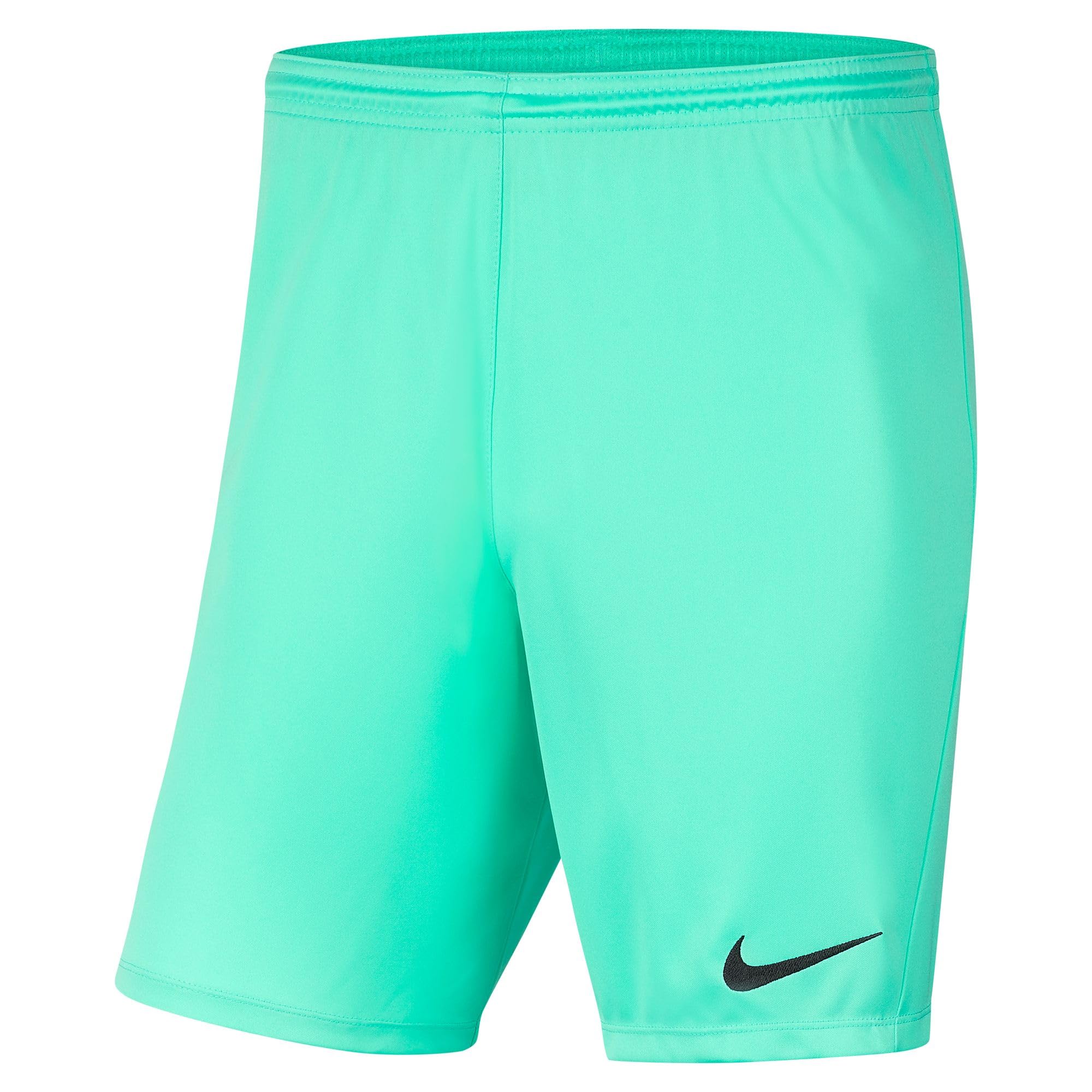 NIKE BV6855-354 Dri-FIT Park 3 Shorts Men's HYPER TURQ/BLACK Size XL