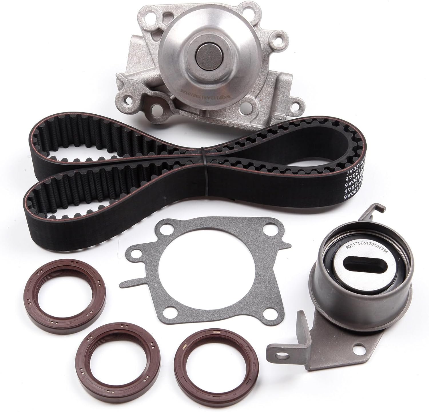 ASAPE TCKWP201A Timing Belt Kit with Water Pump Fit for 2002-2007 for Mitsubishi Lancer 2.0L