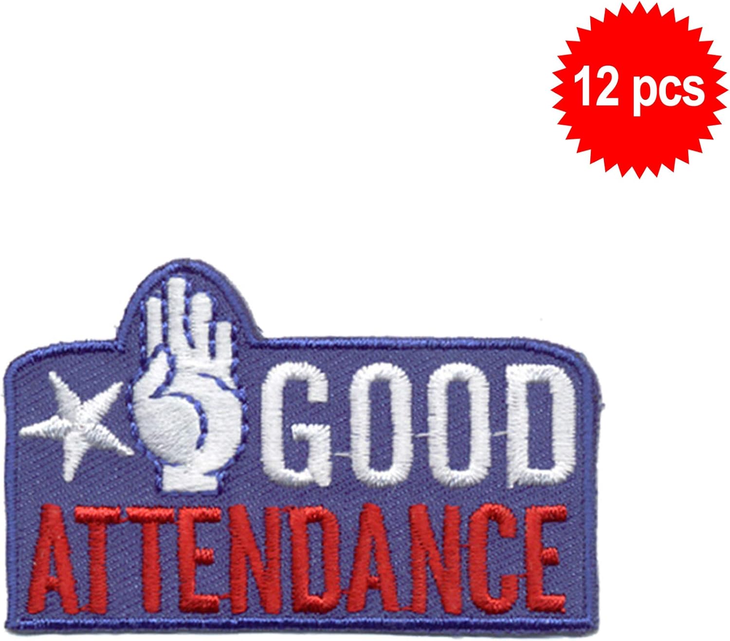12 Pieces 2" Kids Activity Scouts Applique Fun Patches-Award and Recognition (Attendance-0758)