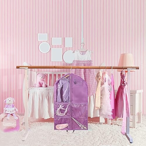 Vista 108 de Paquete de 2 bolsas de ropa para colgar ropa de viaje, bolsa de baile de 40 pulgadas, bolsas de ropa de baile para bailarines, artículos esenciales