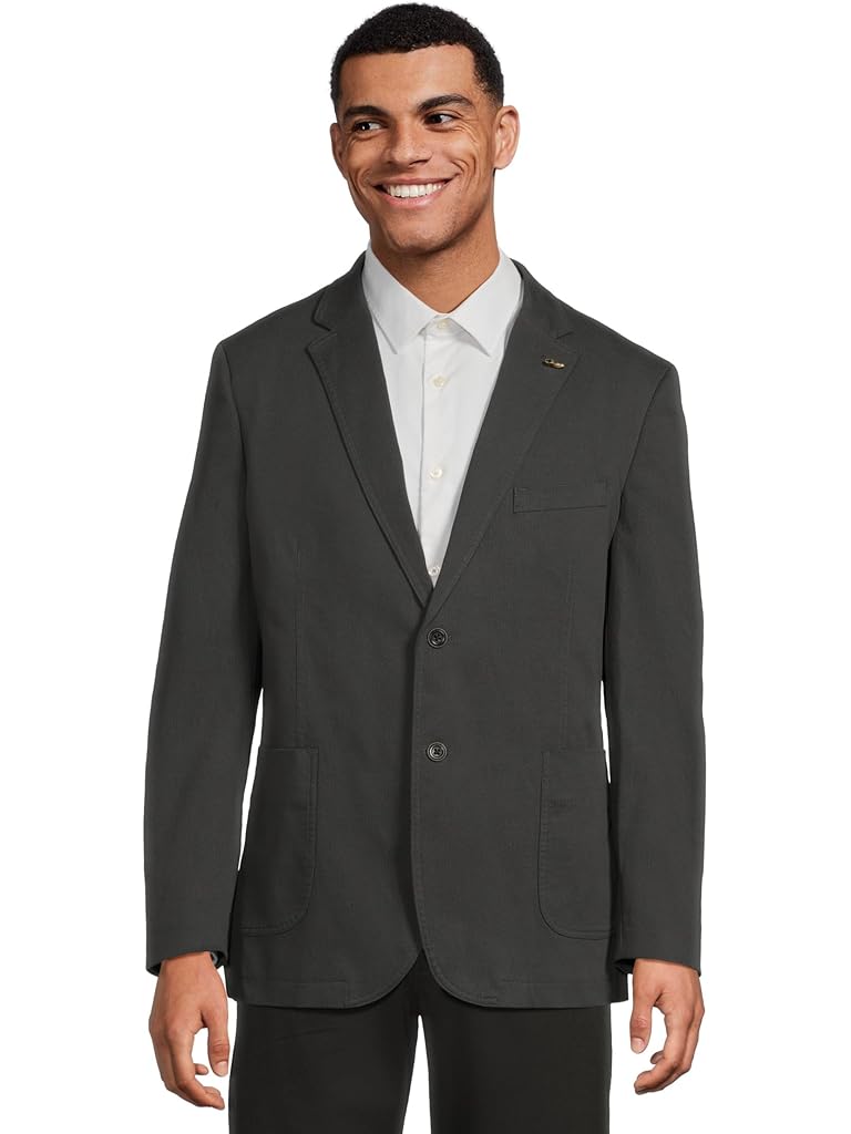 Black Johnston & Murphy Washed Cotton Blazer