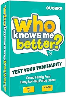QUOKKA Fun Board Game for 8 10 Year Olds - Family Card Game for Kids Ages 6 7 and Adults - Who Knows Me Better | Guess Questions | Easy to Learn - Get to Know Your Friends & Family