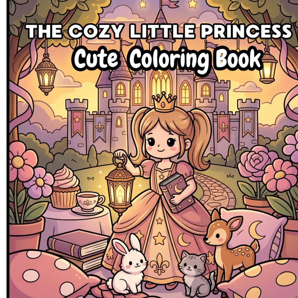 The Cozy Little Princess Cute Coloring Book