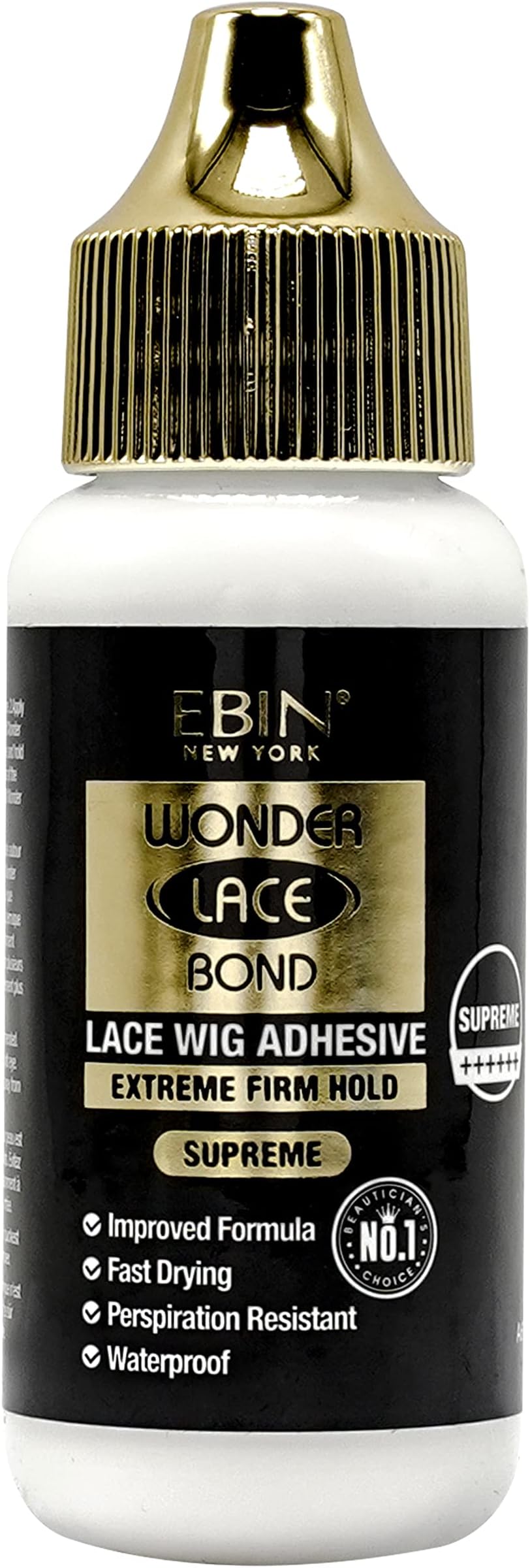 Wonder Lace Bond Supreme Hold Lace Wig Glue 34 ml Supreme, Maximum Strength, Waterproof, Quick Drying, Latex Free, Long-Lasting Invisible Wig Adhesive for Professional Use