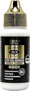 Wonder Lace Bond Supreme Hold Lace Wig Glue 1.15 Fl Oz Supreme, Maximum Strength, Waterproof, Quick Drying, Latex Free, Long Lasting Invisible Adhesive for Professional Use