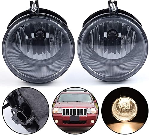 G-PLUS Conjunto de luz antiniebla compatible con Dodge Dakota 05-09/Compatible con Durango 07-09/Compatible con Jeep Commander 06-10/Compatible con