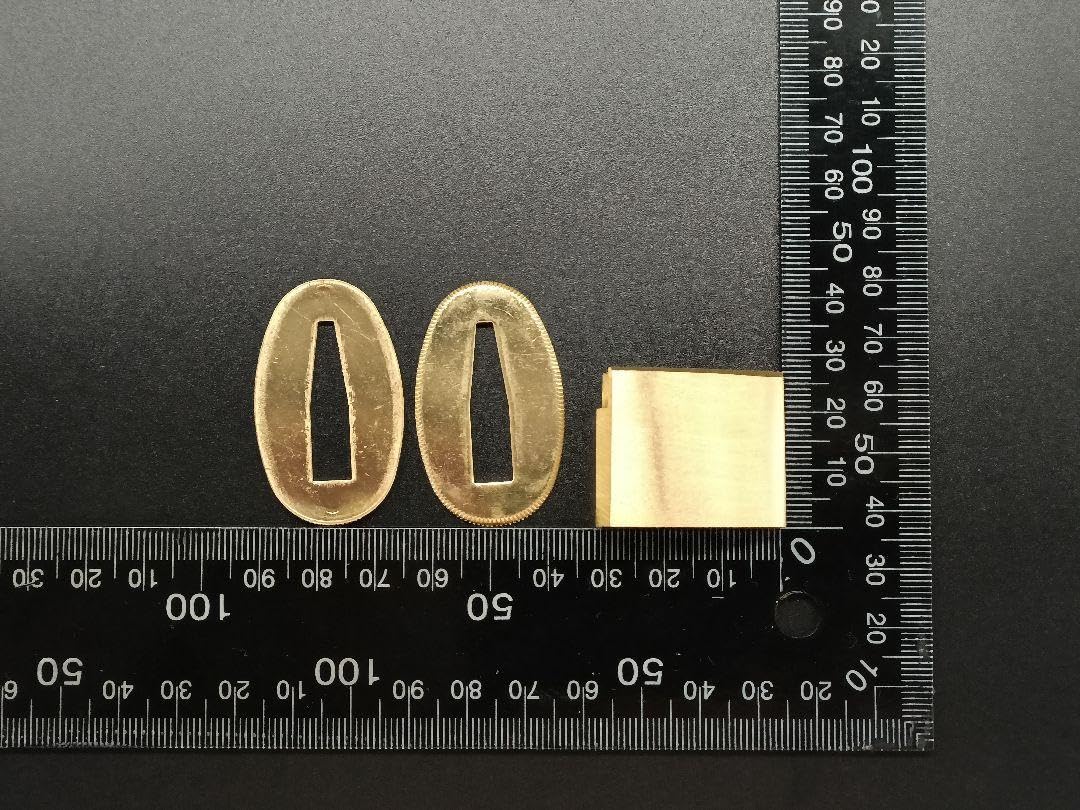 はばき 切羽 日本刀装具 ハバキ 楽天市場】はばきセット 切羽 銅製 金色 日本刀装具 : 王様の愛物