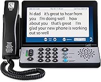 Vista 1 de Hamilton CapTel 2400iSPNBT Captioned Telephone, Hearing Impaired Phones, Volume Control with up to 40dB Amplification Gain, Large Touch Screen