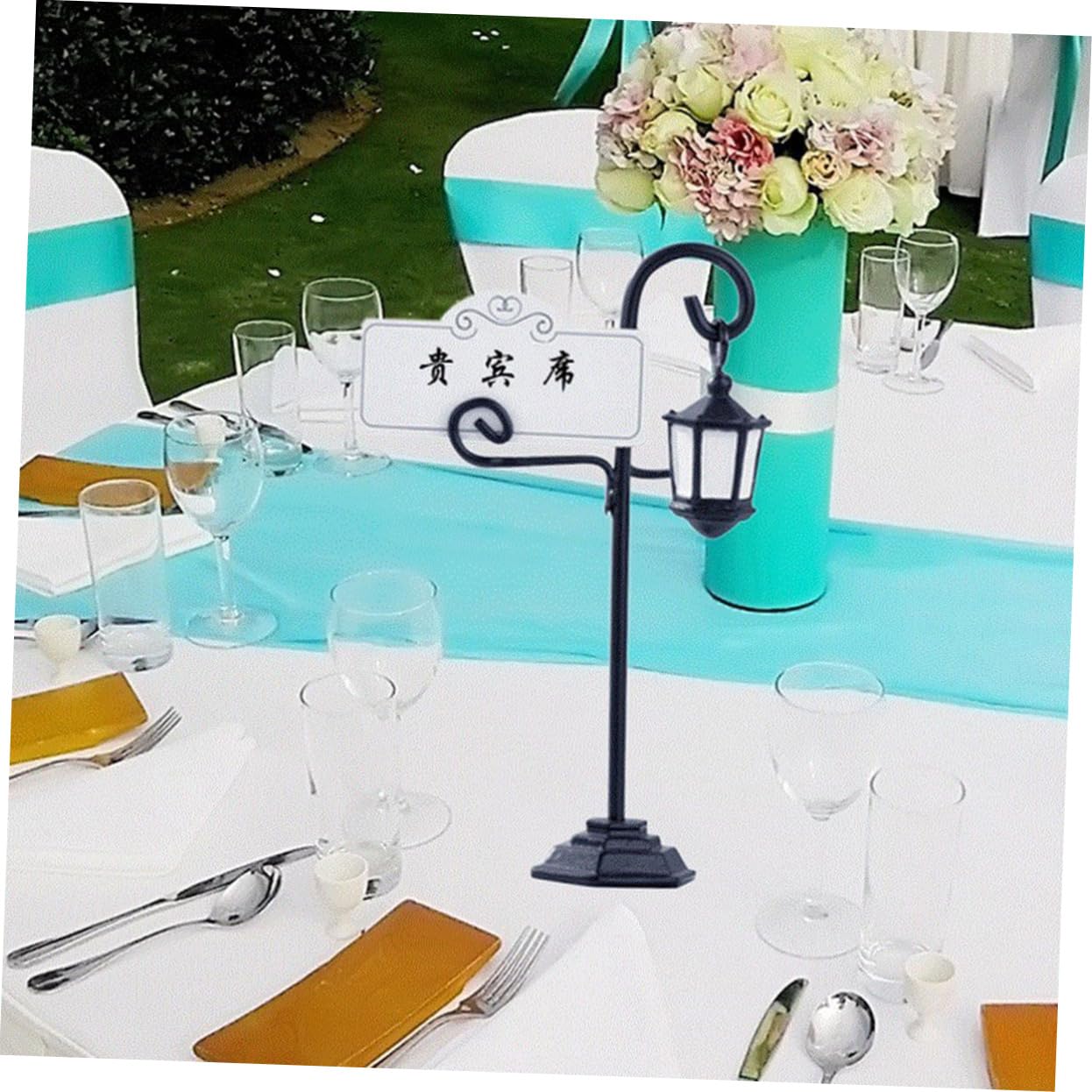DOITOOL 18stücke Hochzeitsplatzkartenhalter Kreative Tischdeko Für Hochzeit Elegante Schwarze Lampenhalter Für Namensschilder Fotos Und Karten Für Hochzeitsfeiern Und Dekorationen