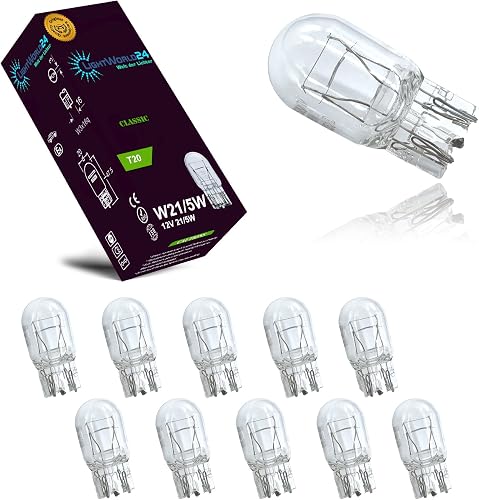 LIGHTWORLD24 10x Bombillas T20 W21/5W 12V W3x16q lámparas…
