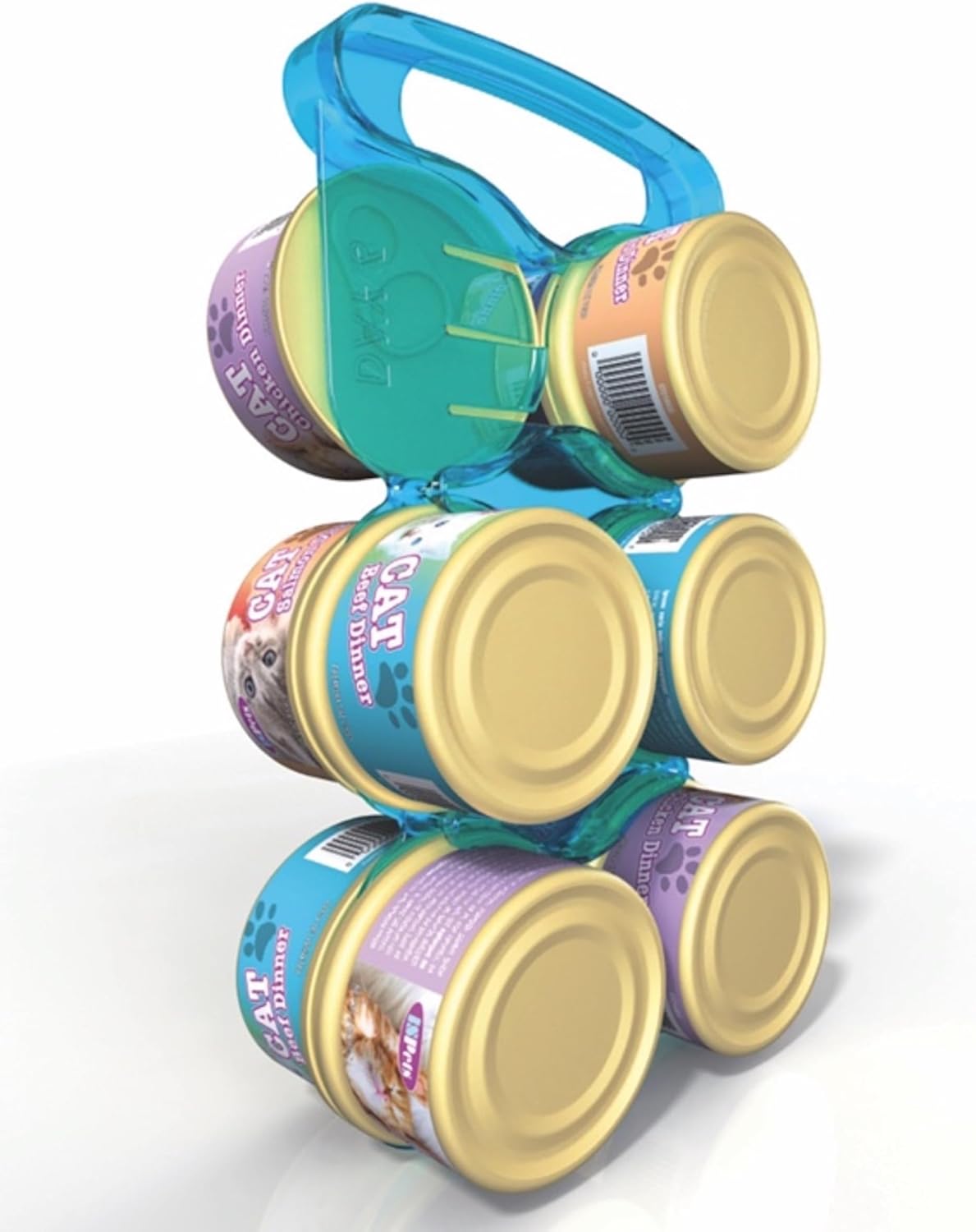 Stackable Cat and Dog Food Organizer: The Perfect Pet Food Storage Solution, Holds 12 Pet Food Cans for Easy Access, Food Carrier for Storage and Travel, Fits 5.5 oz Cans (1 Piece)