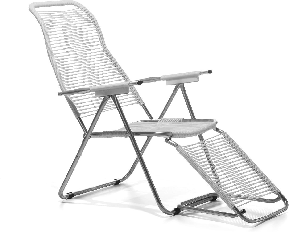 FIAM Spaghetti, Outdoor garden recliner chair, White
