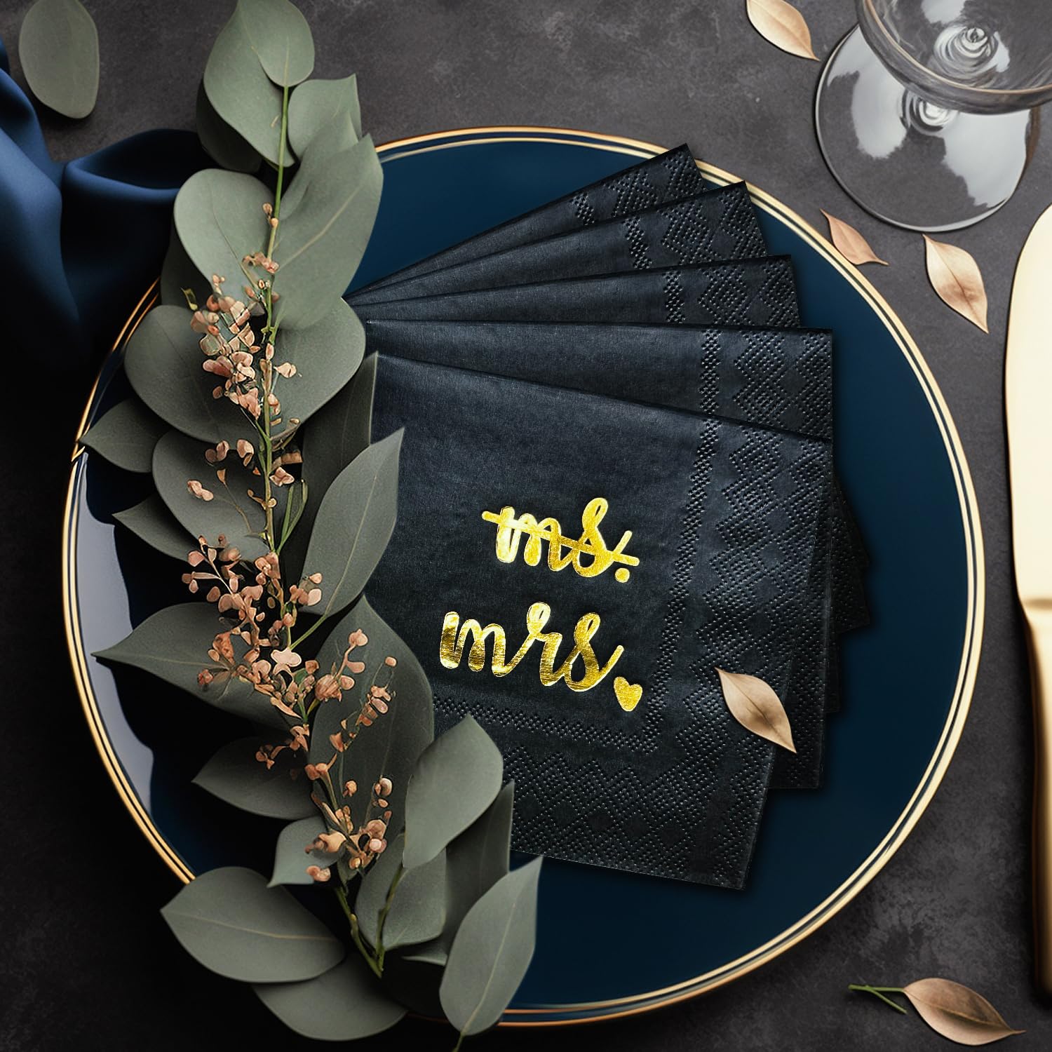 Tovaglioli personalizzati con nome, con foto Eat Drink Be Married, per matrimoni, cene di prova, feste di fidanzamento, pietre miliari per il compleanno, 50 pezzi (12,7 x 12,7 cm), decorazione per