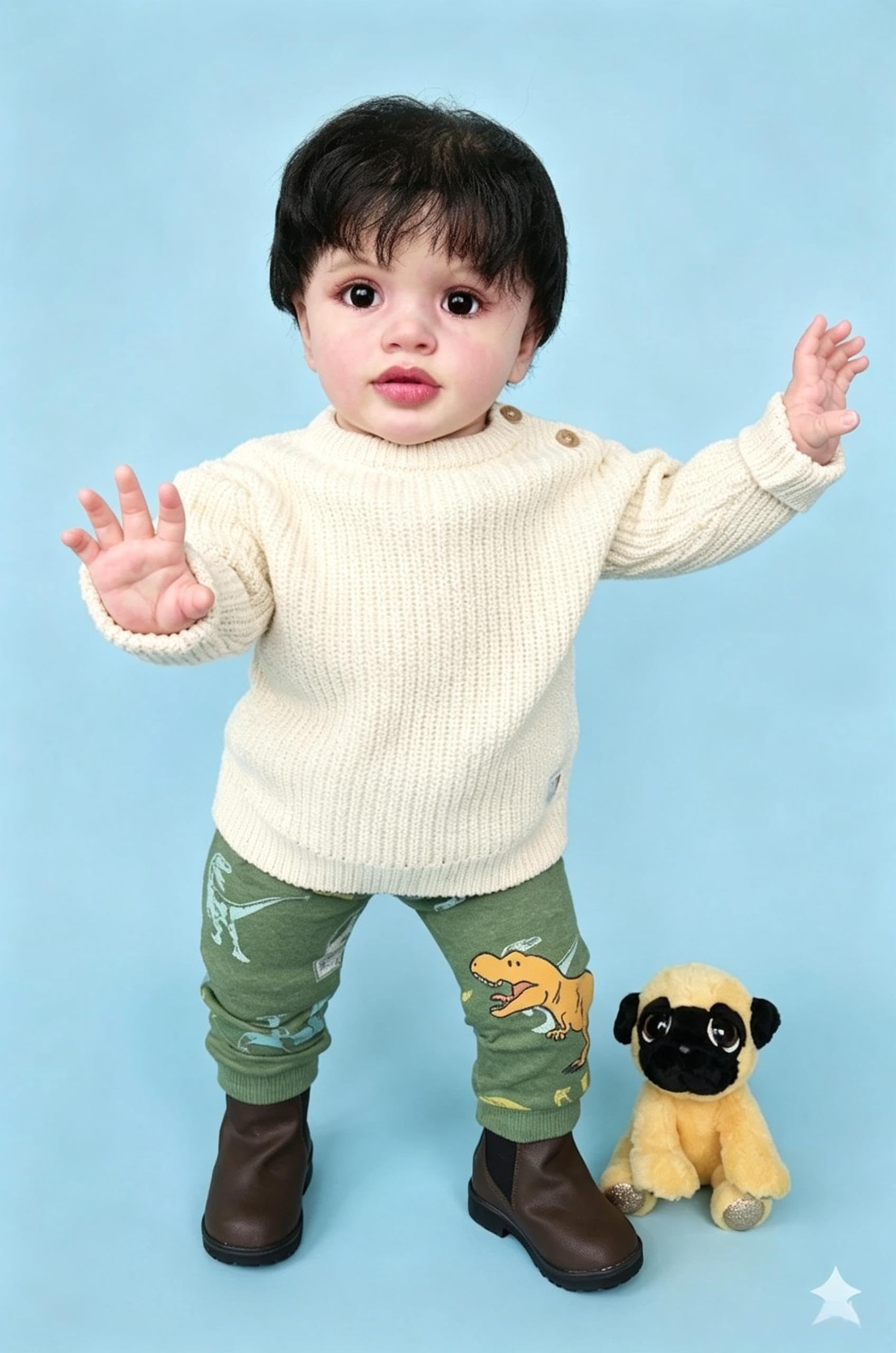 RXDOLL Realistyczne lalki Reborn dla małych dzieci, chłopiec, Pippa, 66 cm, duży rozmiar, miękka winylowa tkanina, obciążona lalka, która wygląda jak prawdziwy maluch lalka dla dzieci od 3+
