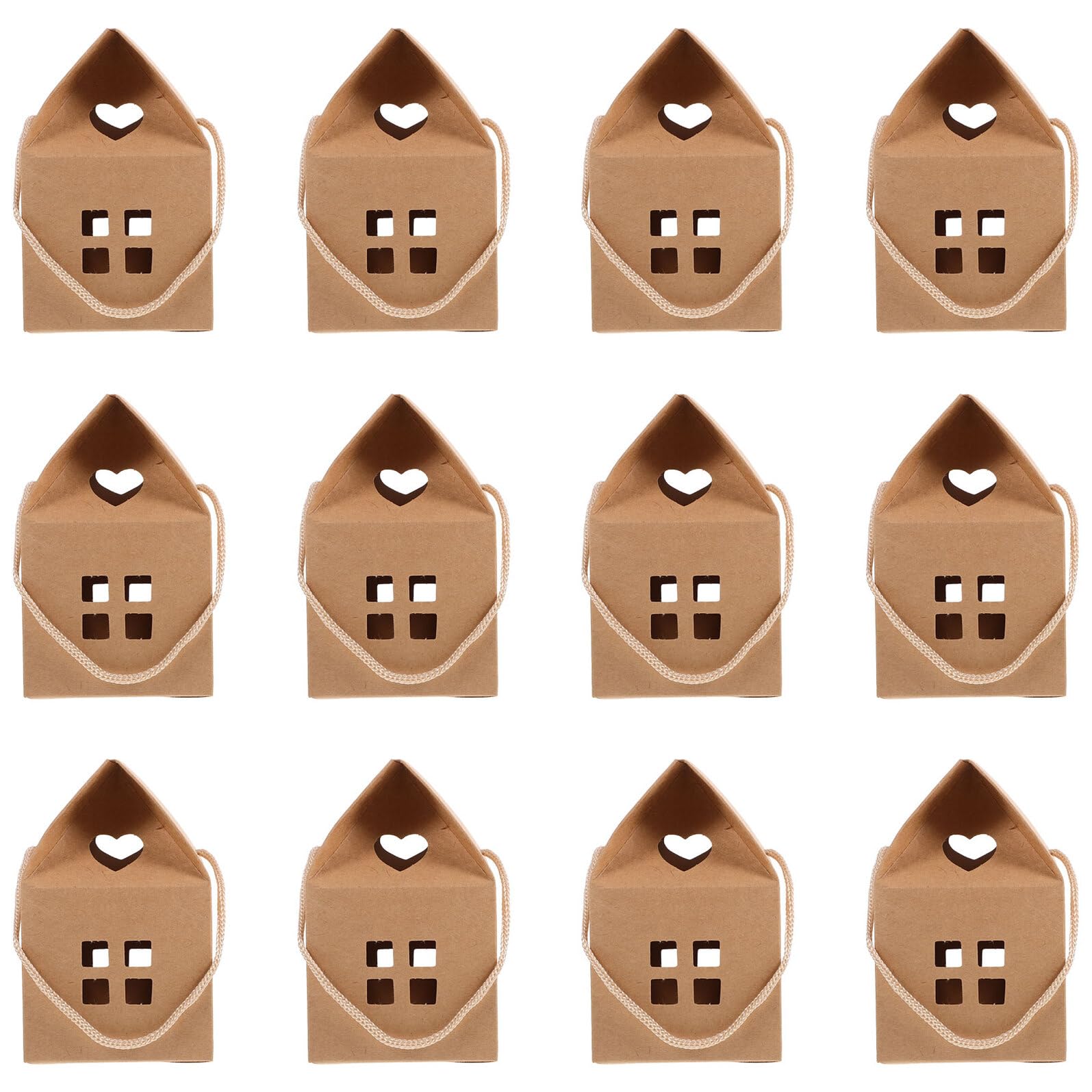 50 Pezzi Scatole di Carta a Forma di Casa per Bomboniere Scatola Portaoggetti e Scatola di Biscotti Confezione Elegante per Matrimoni Feste e Decorazioni Regalo
