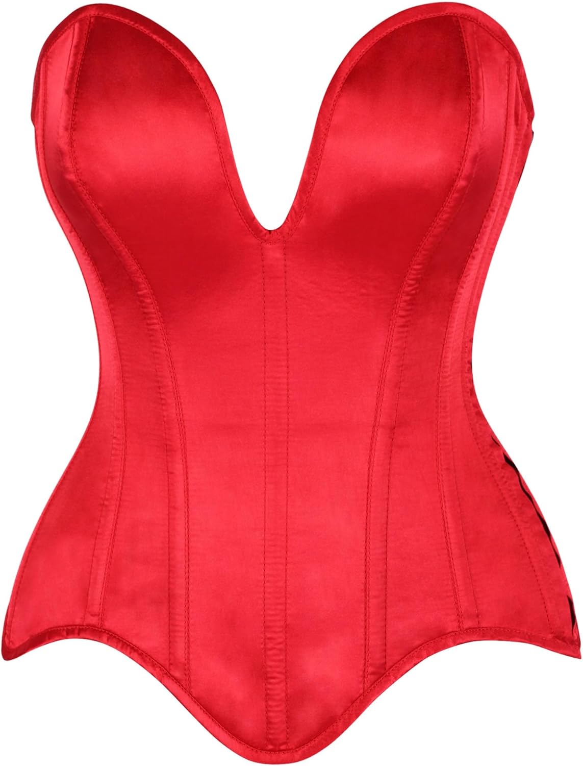 Daisy Corsets Satin Overbust Corset Top for Women. Lingerie, Bustier, and Plus Size. Steel Boned Cincher - Zipper and Lacing