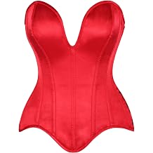 Daisy Corsets Satin Overbust Corset Top for Women. Lingerie, Bustier, and Plus Size. Steel Boned Cincher - Zipper and Lacing
