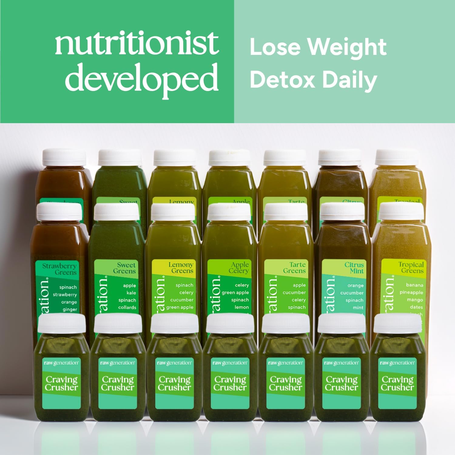 Raw Generation The Detox Method Weekly Detox and Weight Loss System with Delicious Green Juices & Shot – Nutritionist-Developed to Crush Craving, Improve Digestion, & Build Healthy Eating Habits - Image 4