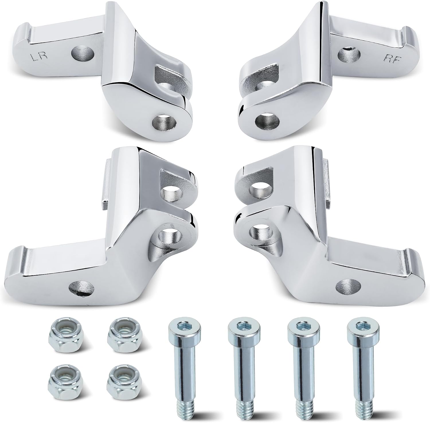 Driver Floorboard Relocation Brackets for Harley 2014-2023 Some Touring Models, Chrome