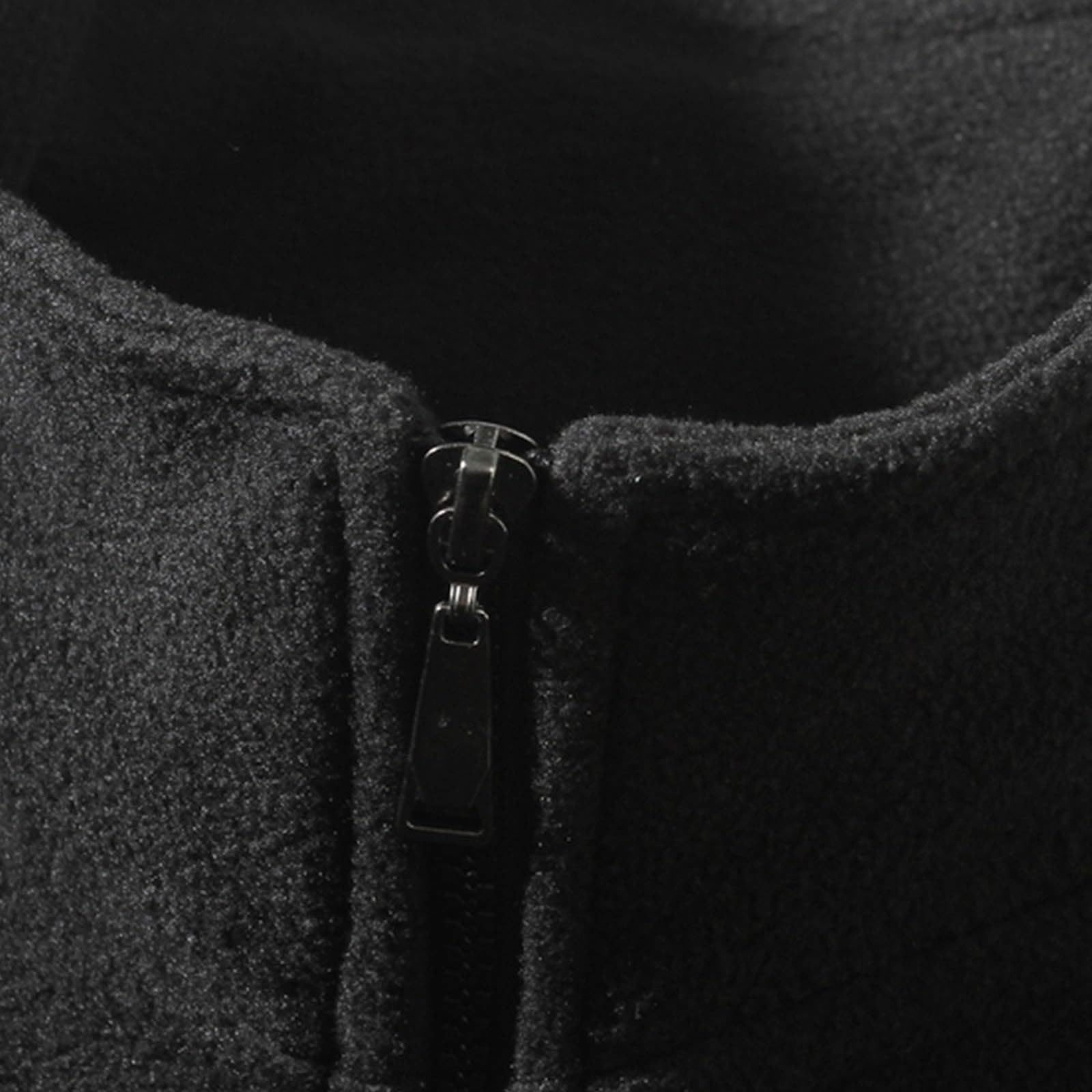 HAOLEI Sudaderas Hombres con Cremallera,Forro Polar Hombre Manga Larga Otoño Invierno Suave Cómodo Chaqueta Fleece Casual Color Sólido con Cremallera Completa Abrigos para Diario Oficina Trabajo