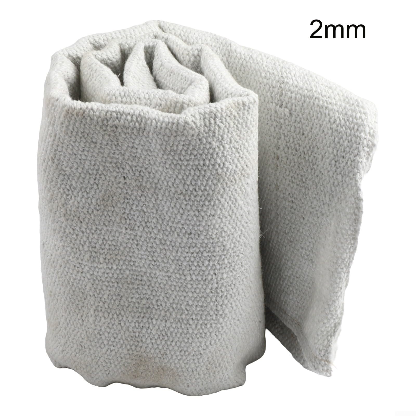 Tejido de fibra cerámica de alta temperatura, 2 mm, manta ignífuga, resistente a 1260 °C, tejido de porcelana, para puertas de horno, protección de trabajadores, color blanco (1 x 1 m)