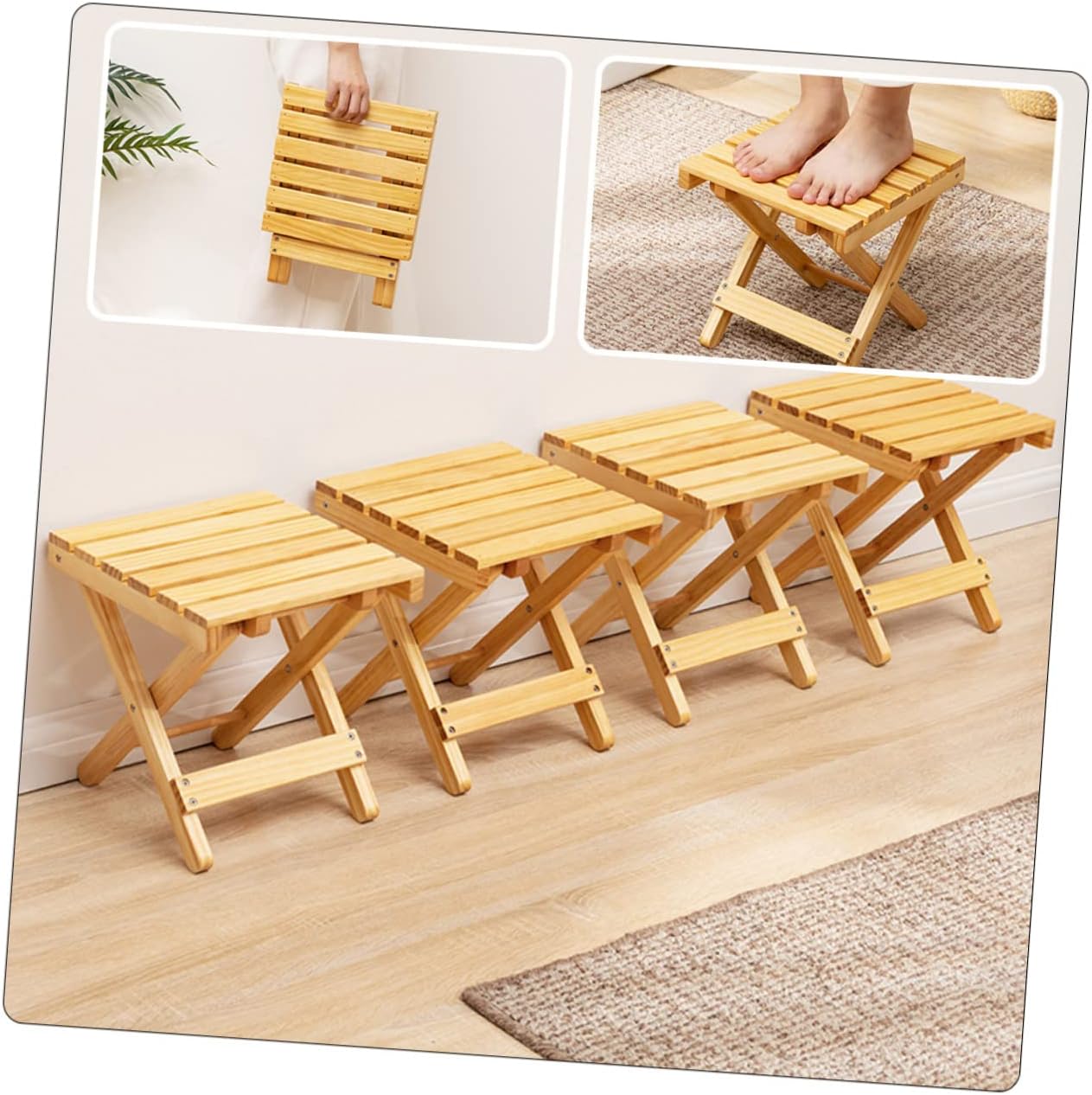 Outdoor Folding Wooden Table Portable Small Picnic Table for Camping Beach and Garden Use Sturdy and Lightweight Design for Wine and Flower Display