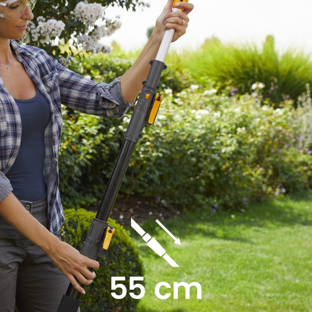 STIGA Multitool MT 100e Kit de Cortasetos y Tijeras de podar con extensión telescópica, para Grandes Alturas y Trabajo fácil y rápido, Incluye batería y Cargador
