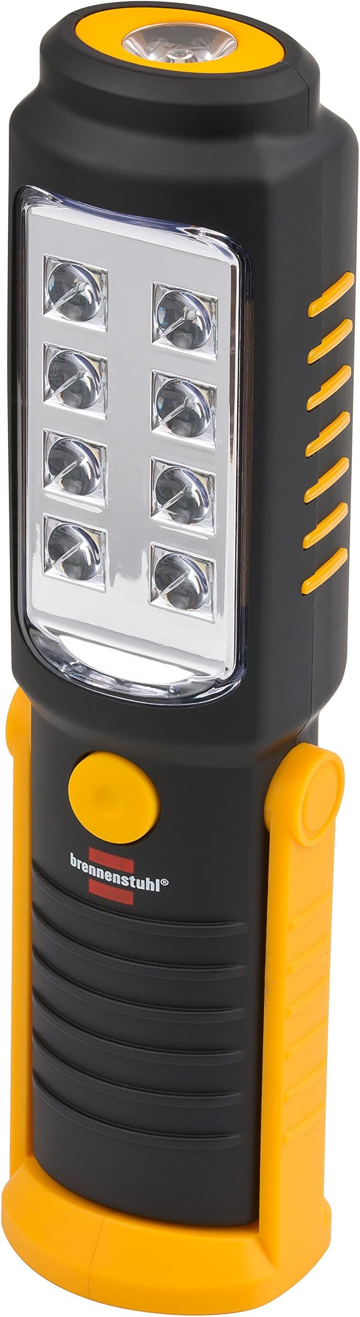 Brennenstuhl SMD LED-Universal Lamp/Portable inspection Light with Battery (Maximum 10 Hours Light Duration, Rotating Hook, Magnet), black
