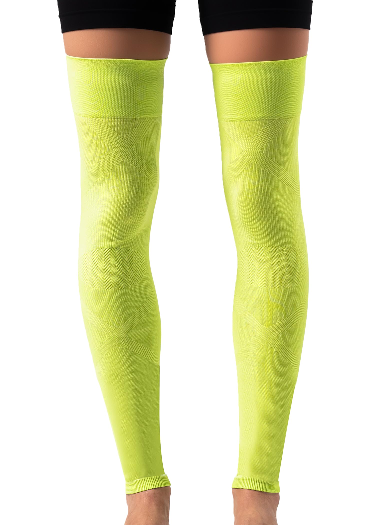 SLIMCELL PRO Fascia Ginocchio Lunga Sport Anti UV Unisex - Gambali Compressione, Calze Compressione Graduata Senza Piede, Gambali Compressione, Polpaccera Compressione Uomo e Donna - Made in Italy