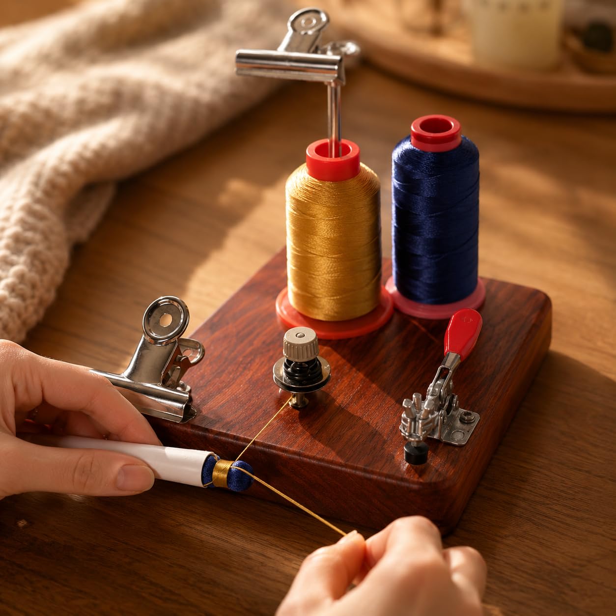 Métier à Tisser en Bois Résistant pour Fabrication Bracelets Tressés et NSE avec Maintien Ferme s Matériaux pour Cours d'art et Projets Personnels à Domicile.