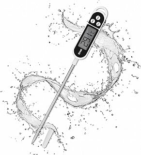 Digitales Küchenthermometer, LCD-Küchen-Thermometer mit langer Sonde, sofortiges Ablesen, Grillthermometer für Küche, Haus, zum Kochen, Grillen, Grillen, Milch, Fleisch, Wasser (-50 °C bis +300 °C)
